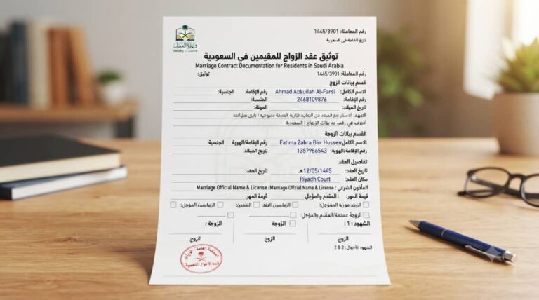توثيق عقد الزواج للمقيمين في السعودية منصة ناجز